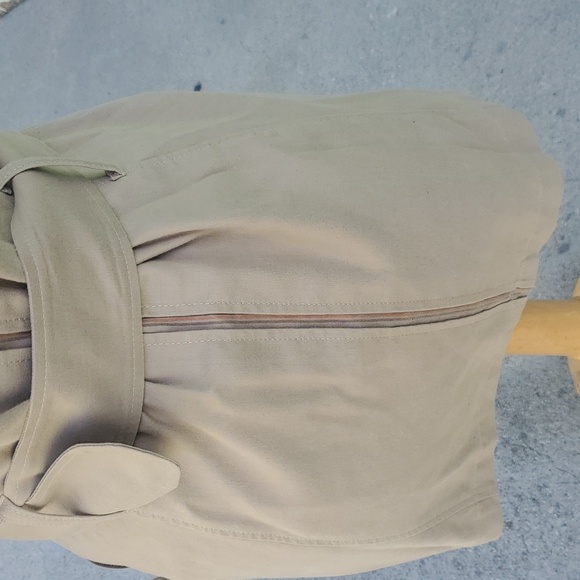 MaxMara Classics Khaki Mini Spy Trench coat, Melania Style Trench Wrap coat S/M - Picture 11 of 14